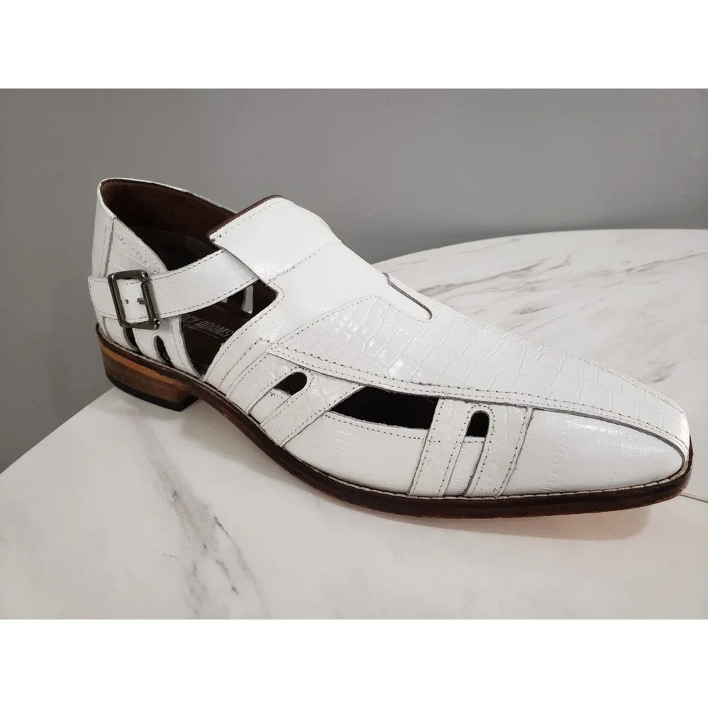 NEW WITHOUT BOX - Size 10 WIDE Stacy Adams Calvino Men's Sandal Dress Croc Snake